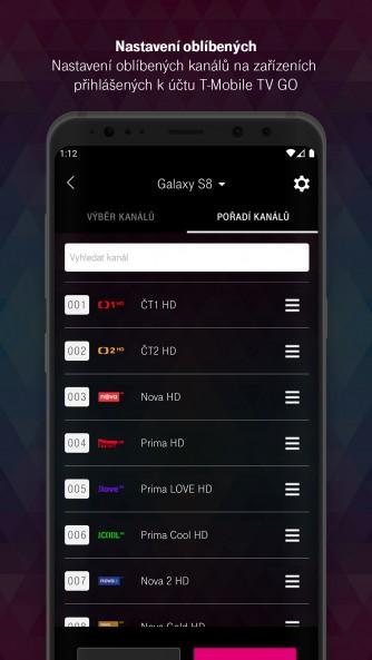 T-Mobile TV GO - Oblíbené programy